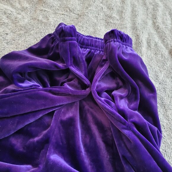 DIane Von Furstenberg Women Top Pants Medium Purple Velvet Paisley Comfort 17340 - Picture 6 of 15
